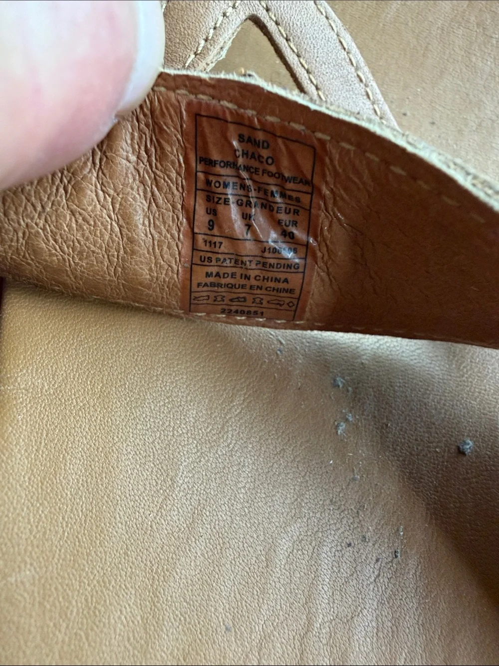 715 Chaco Brown Leather Thong Sandals